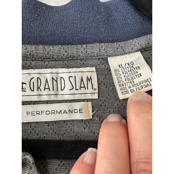 Grand Slam Mens Gray polo XL collared pullover cotton‎ performance vintage - Picture 2 of 5